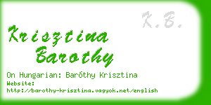 krisztina barothy business card